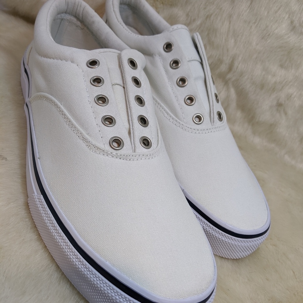 Men's Suede Shoes St. John's Bay White as 10.5